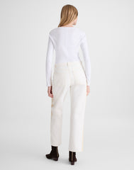 Pieced Barrel-Leg Jeans