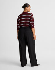 Tall Slouchy Straight Pants in Brushed Twill