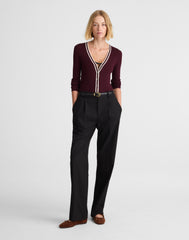 Tall Slouchy Straight Pants in Brushed Twill