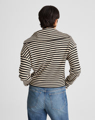 Quarter-Zip Knit Jacket in Stripe