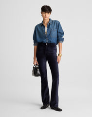 The Stretch Flare Pant in Velvet