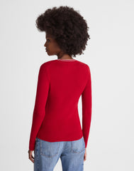 Double Layered Crewneck in Merino-Silk Blend