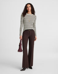 Double Layered Crewneck in Merino-Silk Blend