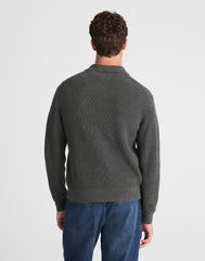 Shaker-Stitch Sweater Polo
