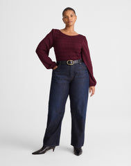 The Plus Darted Barrel-Leg Jean