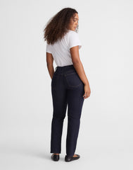 The Petite Curvy Jules Slim-Straight Jean in Rinse Wash