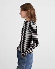 The '90s Long-Sleeve Tee in Compact Cotton