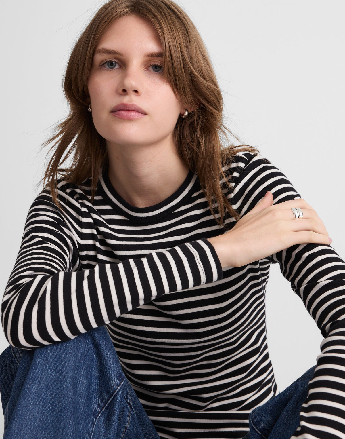 The '90s Long-Sleeve Tee in Compact Cotton