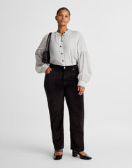 The Plus Longline Straight Pant in Velvet