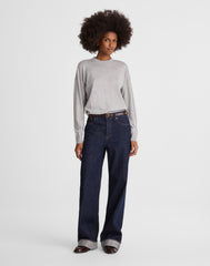 Drop-Shoulder Sweater in Merino Wool