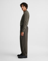 Double-Pleated Trousers in Wool Blend