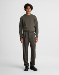 Double-Pleated Trousers in Wool Blend