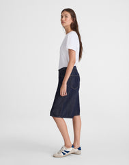 The V-Waist Bermuda Short in Airy Denim