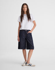 The V-Waist Bermuda Short in Airy Denim