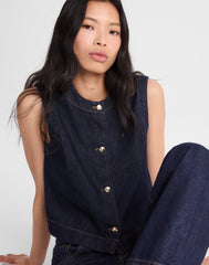 Denim Shell Vest Top