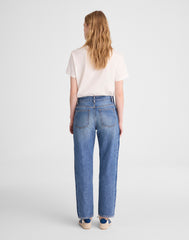 Pieced Barrel-Leg Jeans