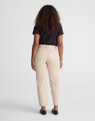 Curvy Pieced Barrel-Leg Jeans
