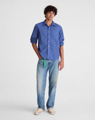 Button-Up Shirt in Crisp Poplin