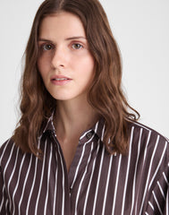 Tucked Mini Shirtdress