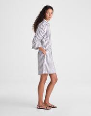 Tucked Mini Shirtdress