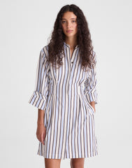 Tucked Mini Shirtdress