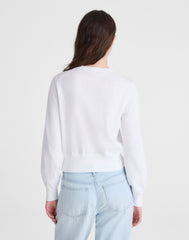 Button-Front Cardigan in 100% Cotton