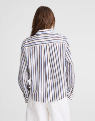 The Signature Y-Neck Shirt in Poplin