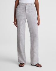 The Zoe Relaxed Straight Pant in 100% Linen