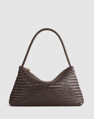 The Signature Woven Zip Top Shoulder Bag