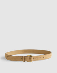 Roller-Buckle Belt in Suede