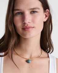 Semiprecious Wire Choker Necklace