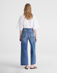 The Wide-Leg Crop Jean in Super Stretch Denim