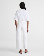 The Wide-Leg Crop Jean in Super Stretch Denim