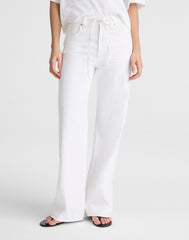 The Short Ultimate Wide-Leg Jean in Tile White