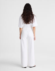 The Short Ultimate Wide-Leg Jean in Tile White