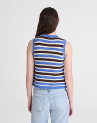 Open-Stitch Sweater Tank in 100% Cotton
