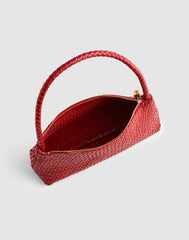 The Signature Woven Mini Zip Shoulder Bag