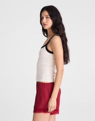 Lace-Trim Pull-On Shorts