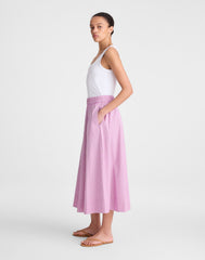 Midi Circle Skirt in Poplin