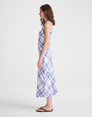Ruched One-Shoulder Midi Dress