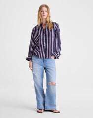 The Signature Y-Neck Shirt in Poplin