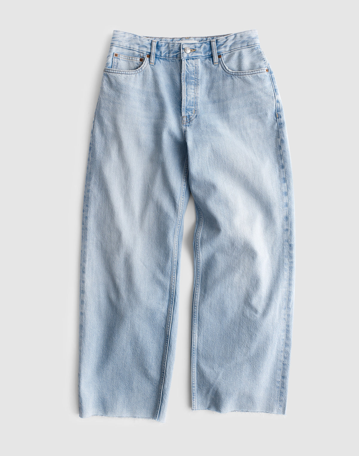 Plus Low-Slung Baggy Crop Jeans in Foster Wash