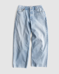 Plus Low-Slung Baggy Crop Jeans in Foster Wash