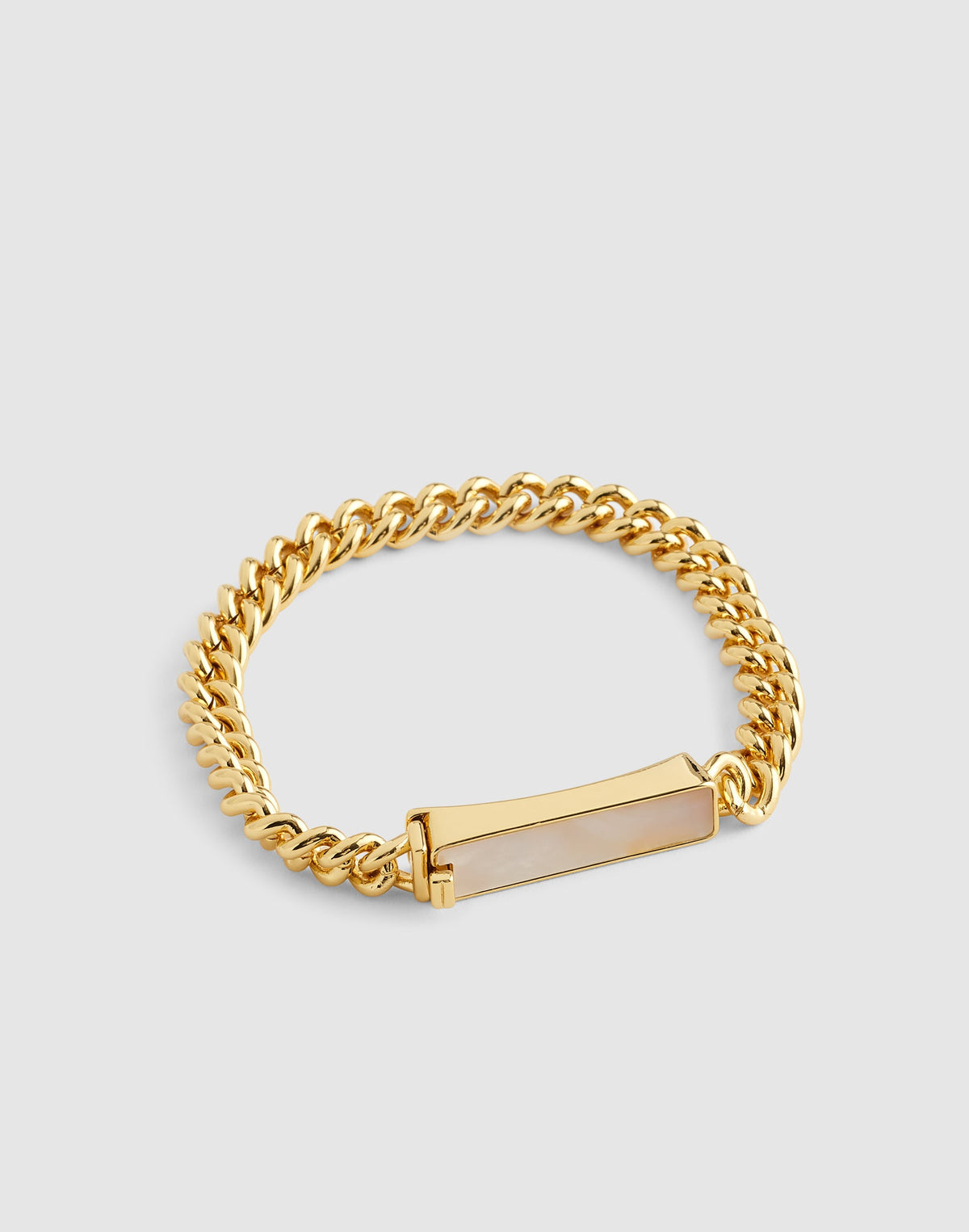Mother-of-Pearl Bar Chain Bracelet